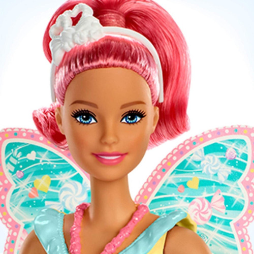 Muñeca Barbie Dreamtopia Hada Cabello Color Rosa