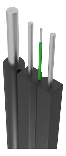 50m Cabo Óptico 1 Via Completo Sc Upc Com Conversores Rj45