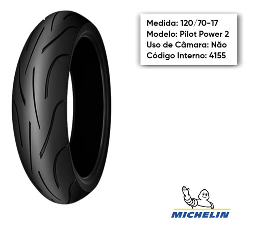 Pneu 120/70-17 Diant Xj6/ Bandit/ Gsx Srad Power 2 Michelin