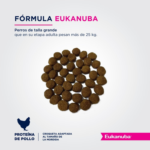 Imagen 5 de 5 de Alimento Eukanuba para perro cachorro de raza grande sabor mix en bolsa de 15 kg