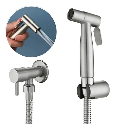 Ducha ​Higiênica 1/4 Volta 304 Inox Mangueira De Aço Inox
