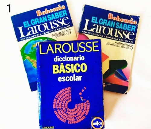 3 Diccionarios Básico Escolar, Geografía Y Matemáticas 