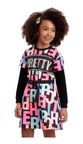 Vestido Infantil Petit Cherie Lettering 20280