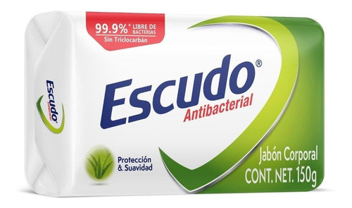 Jabon Corporal Escudo Antibacterial Barra Suavidad 150gr