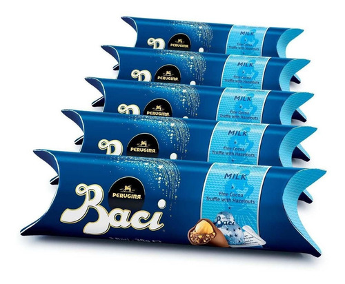 Chocolate Italiano Bombom Leite Baci Perugina 5 Caixas 37g