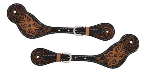 Turquoise Cross 45-0400 - Correas De Espolón Con Diseño Floral Para Hombre, Aceitadas Ligeras