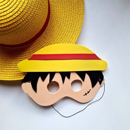 10 Máscaras Lembrancinha One Piece Monkey D. Luffy Kit Eva