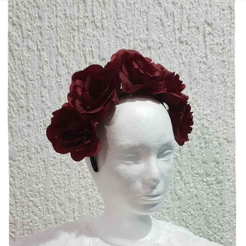 Diadema Corona Flores Artificial Catrina Frida Kahlo Disfraz