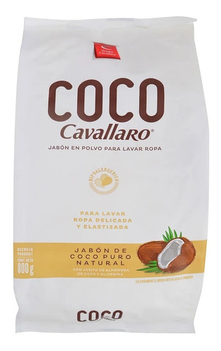 Jabón En Polvo Para Ropas Delicadas 800 Gr Coco Cavallaro