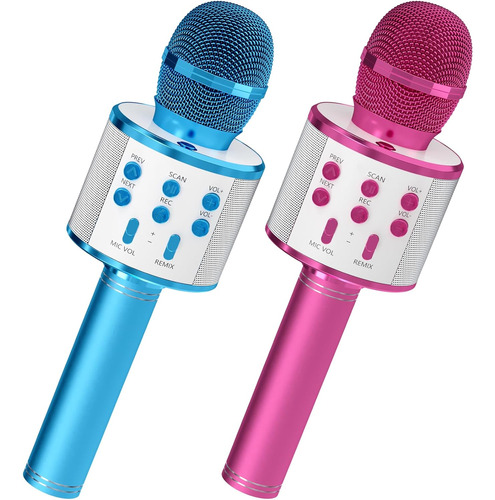 Paquete De 2 Micrófonos De Karaoke, Micrófono Bluetooth Para