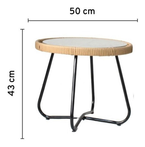 Imagen 3 de 10 de Juego Jardín Balcon Modelo Toscana Almohadon Y Mesa Cuotas
