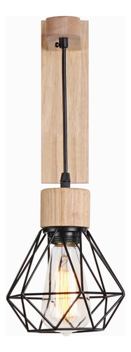 . Lámpara De Pared De Madera Estilo Nórdico E27