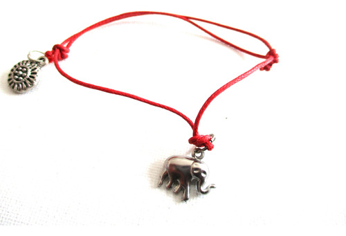 Vishudi Pulsera Hilaza Roja Elefante Buena Suerte