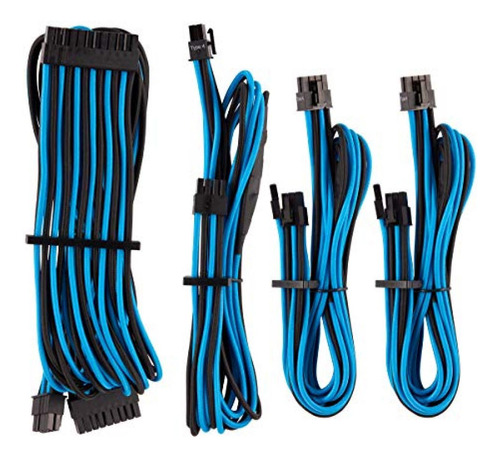 Kit De Cables Premium Atx 24-pin Eps12v Pcie Corsair Azul Mi