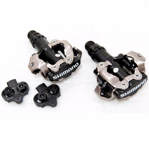 Pedal Shimano Clip Pd M520 Com Taquinhos Mtb Bike Preto