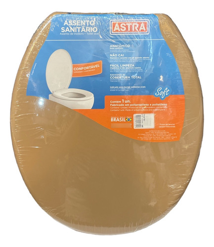 Tapa De Inodoro Water Astra Soft Color Beige Oscuro 