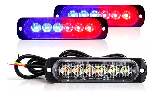 Par Faros Led Lateral Barra Estrobo Patrulla 16 Modos Moto