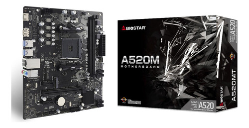 Tarjeta Madre Biostar A520mt Am4 2x Ddr4 M.2 Usb-c Micro Atx