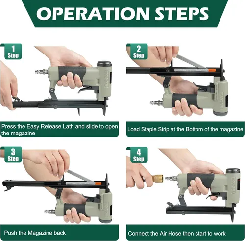 Pistola De Tapicería Neumática De Carpintería De Carpintero,