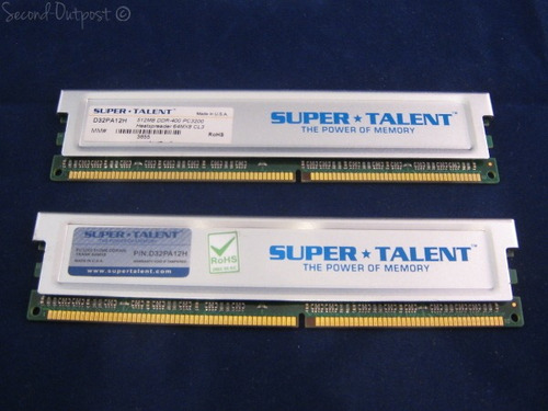 Memoria Ram Ddr Supertalent 512mb 400mhz. Made In Usa