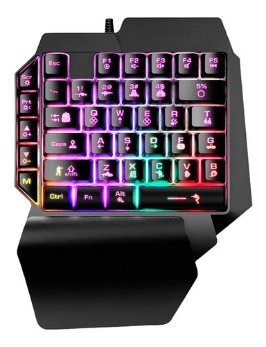 Teclado Gaming Una Mano Tactical Semi Mecanico Rgb Skyway