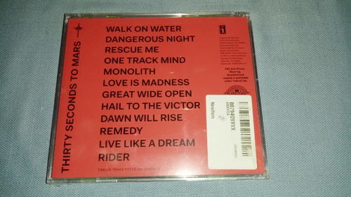 Thirty Seconds To Mars - America Cd 2018 Usa (Usado)