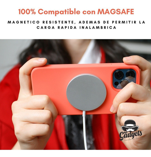 Imagen 9 de 10 de Funda Para iPhone Magsafe Magnética Silicona Case Protector