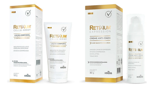 Creme Loção Retixium Cellu-away 150g + Expression 30g Kress