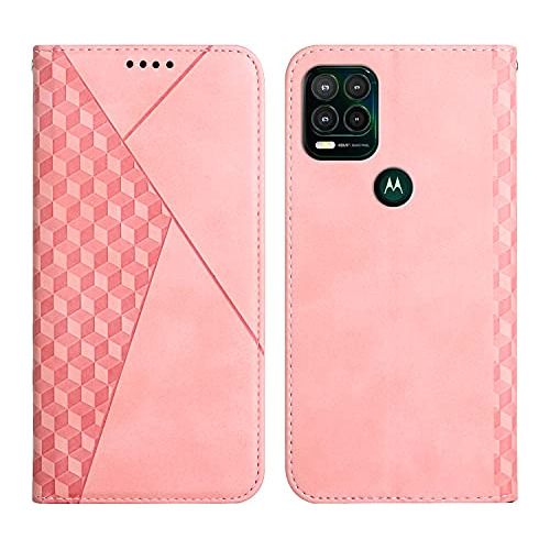 Funda Plegable Para Moto G Stylus 2021 5g Rosa Dorado Pre-02