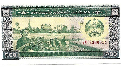 Laos 100 Kip 1988 Pick 30 Unc S/c