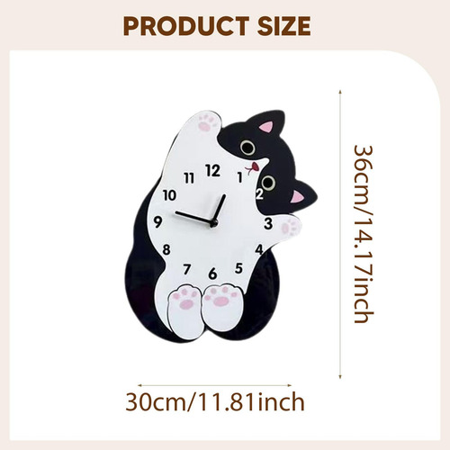 Reloj De Pared Con Diseño 30 Cm X 25 Cm Sin Cola Oscilante