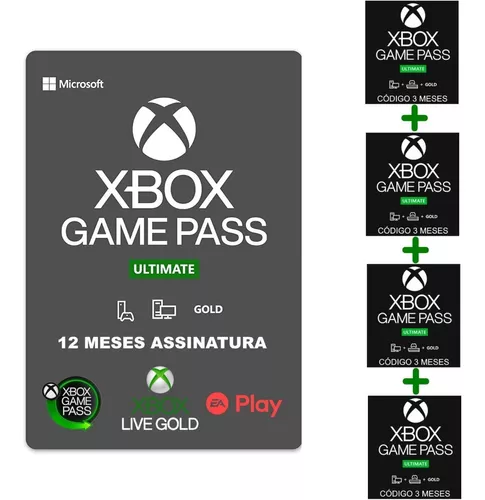 código xbox gamepass ultimate 1 mês ( código de 25 digitos