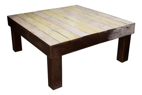 Mesa De Centro Marley 100x90x33 Madera Pantano Pallet