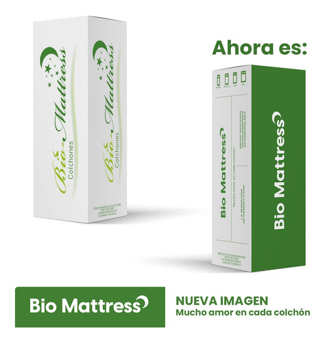 Colchon Bio Mattress Genova Memory Foam Individual Con Box