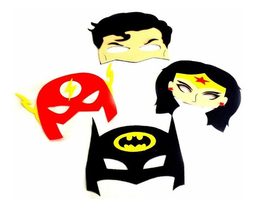 Máscara Eva Liga Da Justiça Super Heróis 30 Pçs