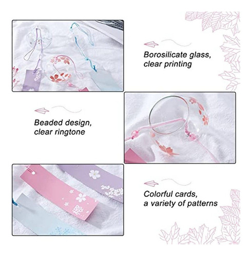 3 Campanas Viento Cristal Japonesas For Regalo Cumpleaños