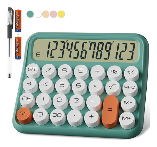 Calculadora Mecánica De 12 Dígitos Pantalla Lcd Extra...
