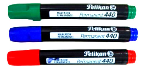 Marcador Fibron Indeleble Pelikan 440  Pack X 3 Colores