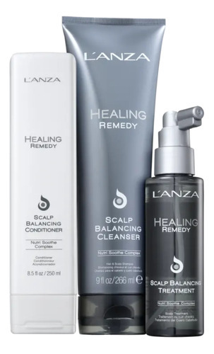 Kit Healing Remedy Lanza Shampoo, Condicionador E Leave-in