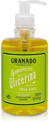 Sabonete Líquido Erva-Doce Granado Glicerina Frasco 300ml