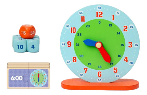 Reloj Montessori De Madera Para Niños, Juguete Para