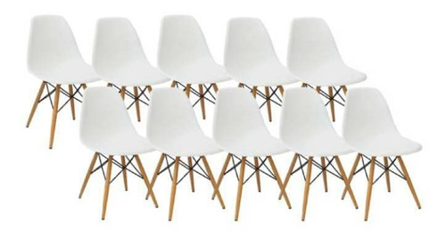 Cadeira de jantar Henn Decorshop Charles Eames DKR Eiffel, estrutura de cor  branco, 10 unidades