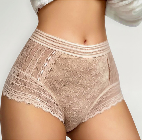 Braguitas De Encaje Para Mujer, Ropa Interior Lisa Y Cómoda,