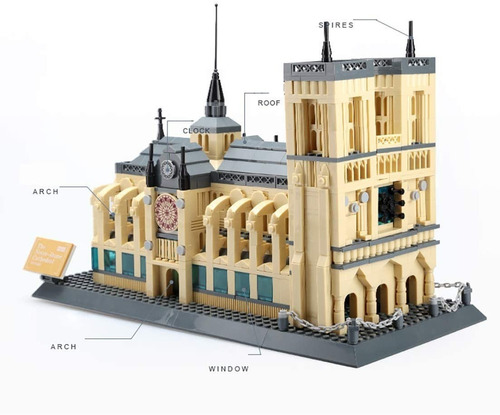 Catedral De Notre Dame Bloques Construcción Rompecabezas
