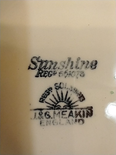 Antigua Jarra Chocolatera Loza Inglesa Sunshine J & G Meakin