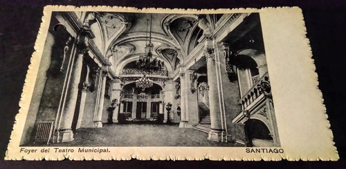 Postal Teatro Municipal Santiago Del Album Chile Al Día 1916 
