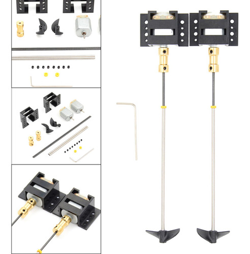 Juego De Propulsión De Motor De Barco Rc Diy, Eje De 15 Cm,