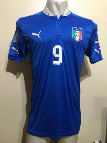 Camiseta Italia Euro Ucrania 2012 Balotelli 9 Milan Dry Cell