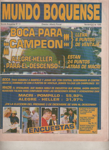 Revista Partidaria* Mundo Boquense Nº 11 - Año 1995 Maradona