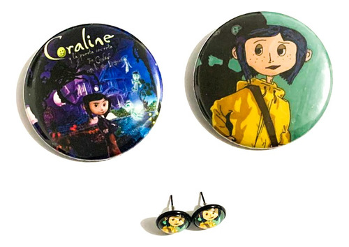 Set Pin Y Aretes Coraline 